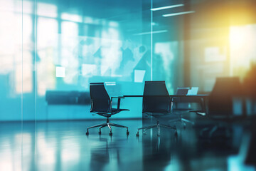 Modern Conference Room with Sleek Chairs and Blurred Glass Walls.png