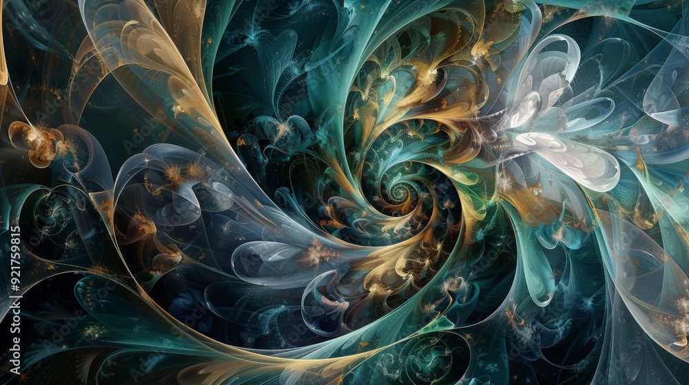Aufkleber a mesmerizing swirl of colors and patterns creates a sense of depth and movement, evoking feelings o