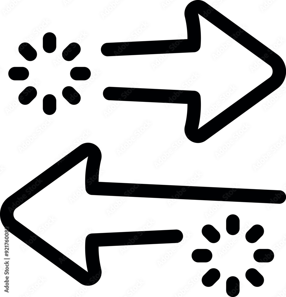 Poster data exchange is represented by two arrows with loading circles, symbolizing data transfer in progre