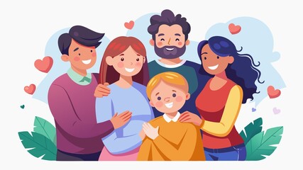 Unconditional love and support within the family unit. This scene showcases the warmth and affection between family members, emphasizing the importance of emotional connection.