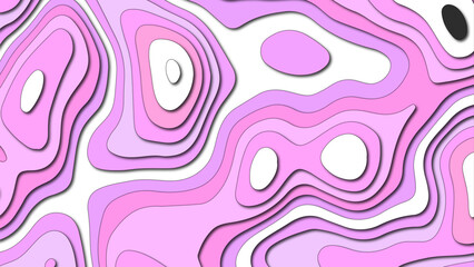 Abstract background vector set in and pink paper cut art style. Abstract paper cut art background design for website template.