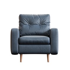 armchair isolated on white background, comfortable furniture for home interior, 3D illustration, cg render