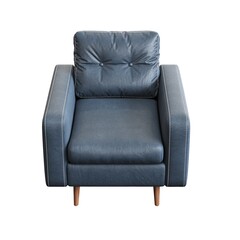 armchair isolated on white background, comfortable furniture for home interior, 3D illustration, cg render