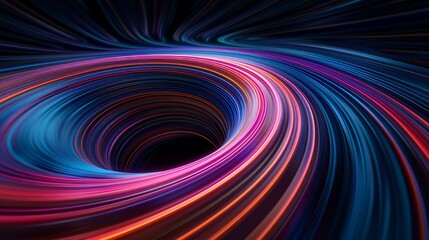 Obraz premium Swirling colors depict movement and contrast with copy space, covering all objects in deep depth of field.