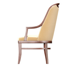 armchair isolate on a transparent background, comfortable furniture for home interior, 3D illustration, cg render
