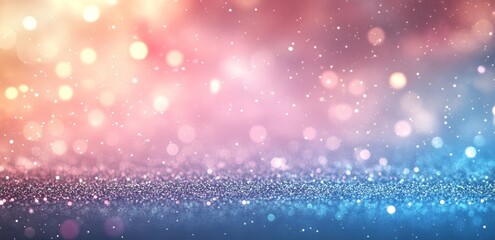 Obraz premium abstract background with bokeh lights and pastel blue gradient sky