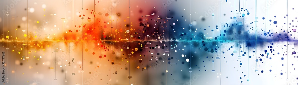 Aufkleber abstract colorful background with geometric shapes and circles.