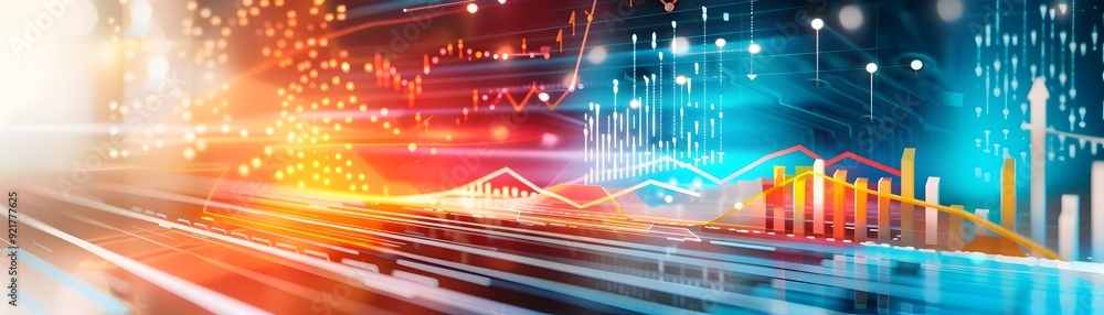 Aufkleber abstract business background with charts and data