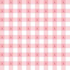 Christmas themed Gingham Seamless pattern in pink colour that can be used for printing on various surfaces like textiles or paper. This can also be used for digital work, backdrops etc 
