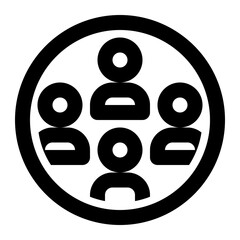 Fototapeta premium community, forum, people, isolated, team, group outline icon