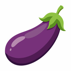 A simple eggplant art vector illustration