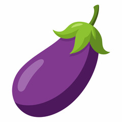 A simple eggplant art vector illustration