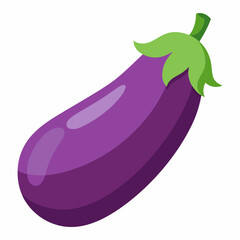 A simple eggplant art vector illustration