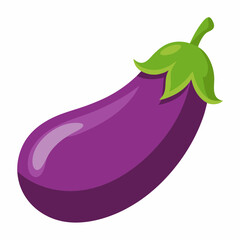 A simple eggplant art vector illustration