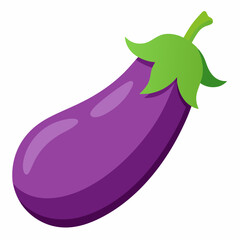 A simple eggplant art vector illustration