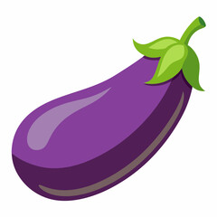 A simple eggplant art vector illustration