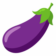 A simple eggplant art vector illustration