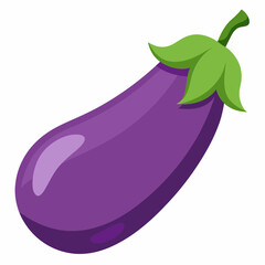 A simple eggplant art vector illustration