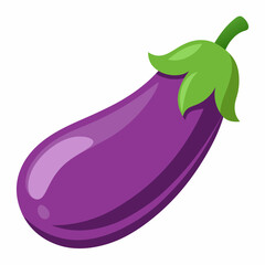 A simple eggplant art vector illustration