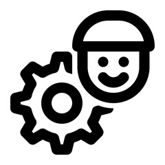 personalization, personalize, customer development, engineer, technician, operator outline icon