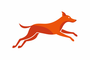 Cute Jumping Dog Vector Illustration