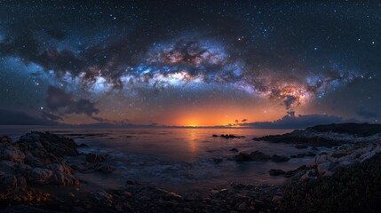 Milky Way Over the Ocean.