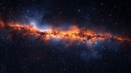 Cosmic Nebula with Stars.