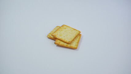 Stack of Biscuits on a White Background