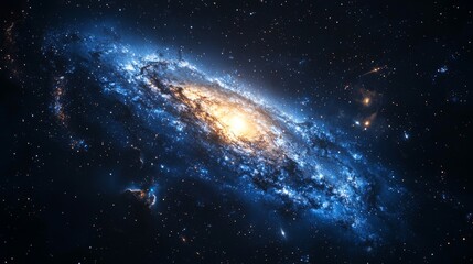 Naklejka premium Spiral Galaxy in Deep Space.