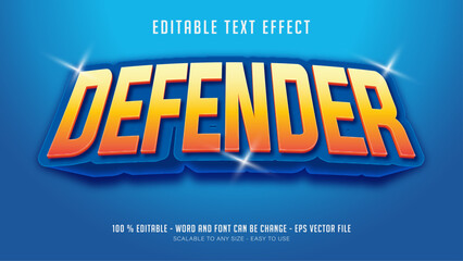 defender editable text effect