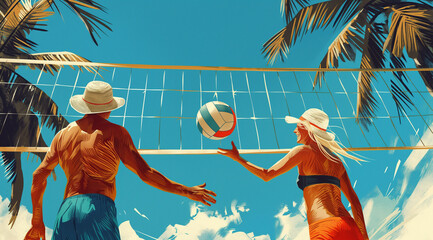 A pair of grandparents spending time together, created with the help of generative AI technology.