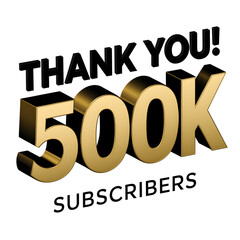 Golden Celebration: 500K Subscribers Banner	