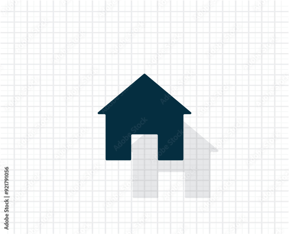 Poster vector dark color icon with shadow on light checkered background