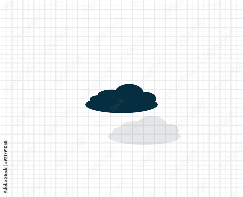 Poster vector dark color icon with shadow on light checkered background