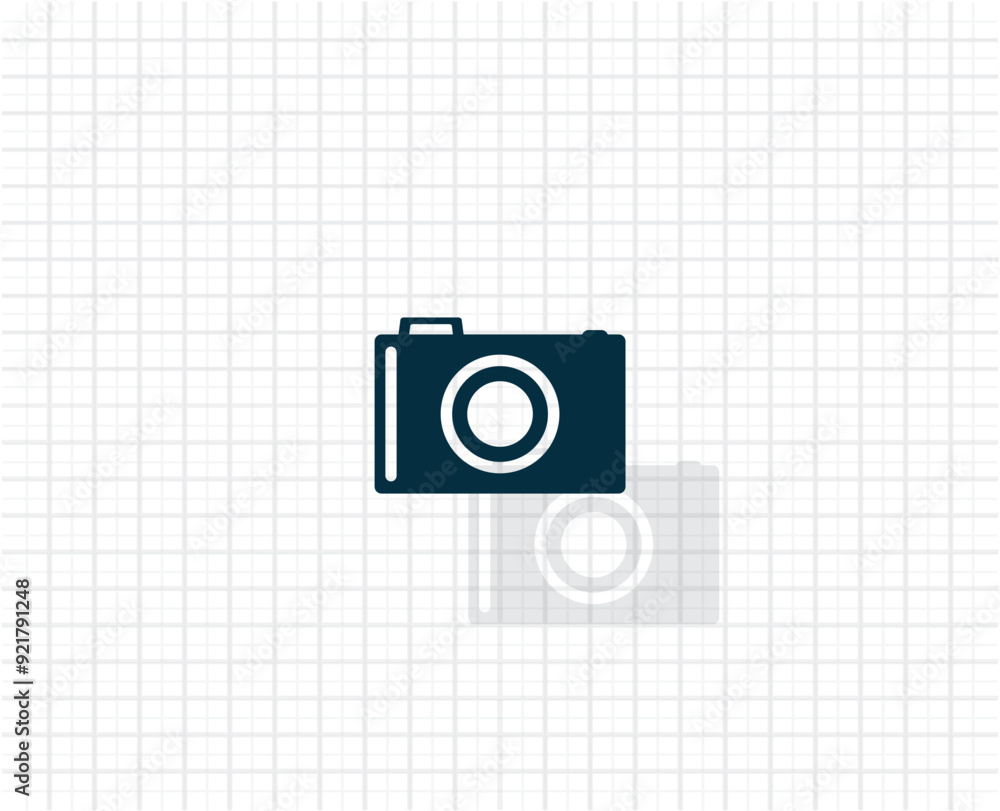 Poster vector dark color icon with shadow on light checkered background
