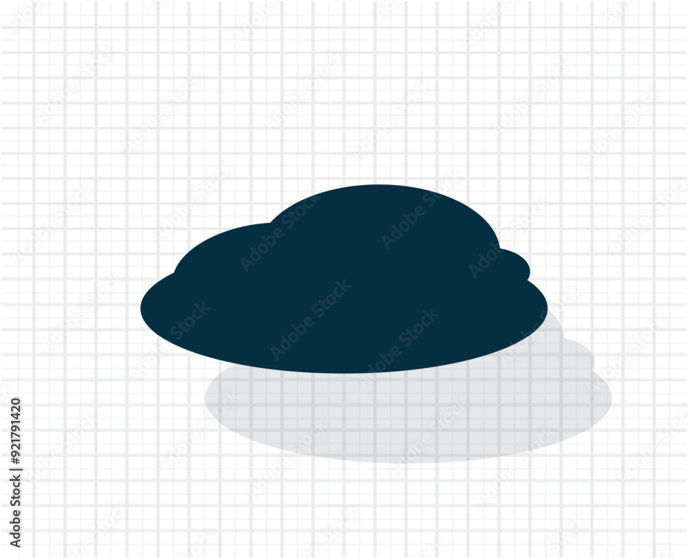 Poster vector dark color icon with shadow on light checkered background