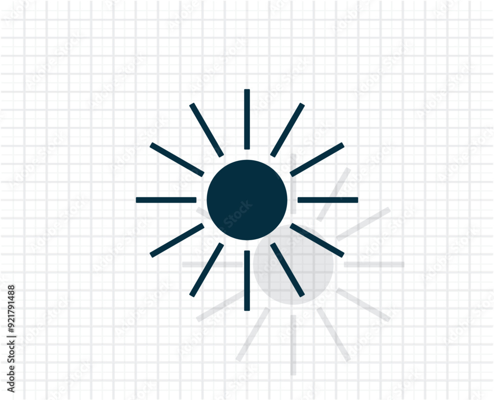 Aufkleber vector dark color icon with shadow on light checkered background