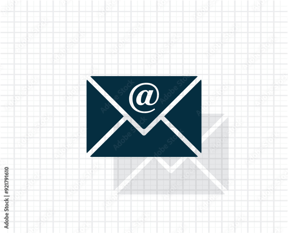 Poster vector dark color icon with shadow on light checkered background