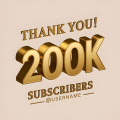 Golden Celebration: 200K Subscribers Banner	