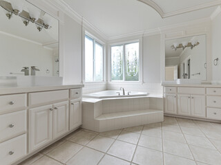 Modern residential bathroom interior