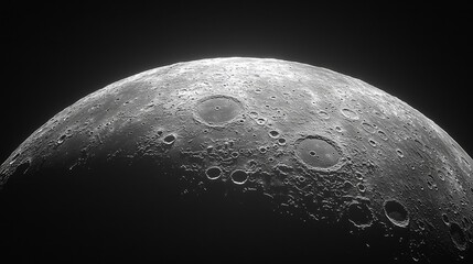 Closeup of the Moon's Surface.