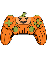 Halloween Game controller Pumpkin PNG