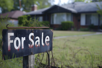 Fototapeta premium Home for sale sign