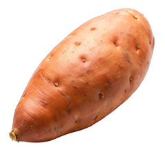 Sweet potato close up isolated on transparent background