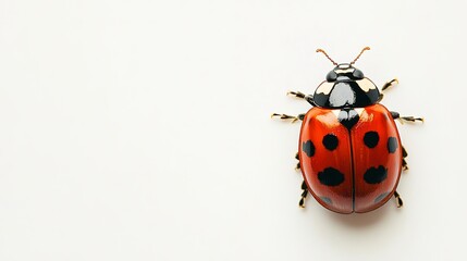 ladybug on white background