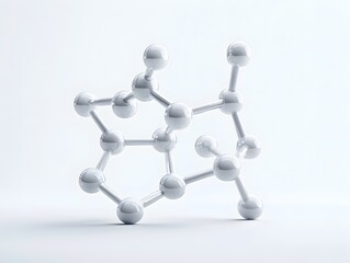 Intricate Molecular Structure of Carboxymethyl Dextrin Visualized with Technical Precision and Futuristic Aesthetics