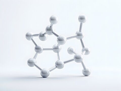 Intricate Molecular Structure of Carboxymethyl Dextrin Visualized with Technical Precision and Futuristic Aesthetics