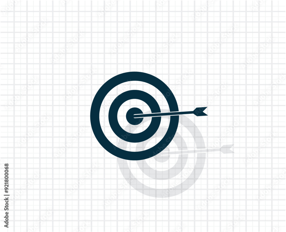 Poster vector dark color icon with shadow on light checkered background