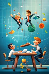 Businessmen Working on a Deal.