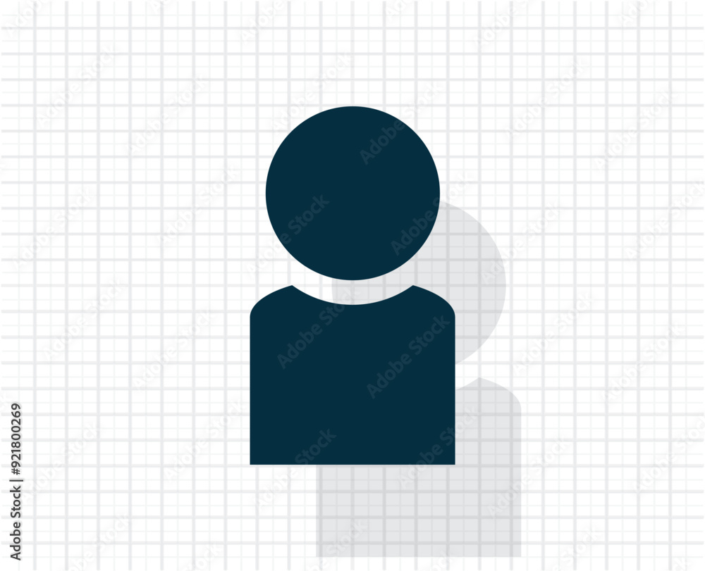Poster vector dark color icon with shadow on light checkered background